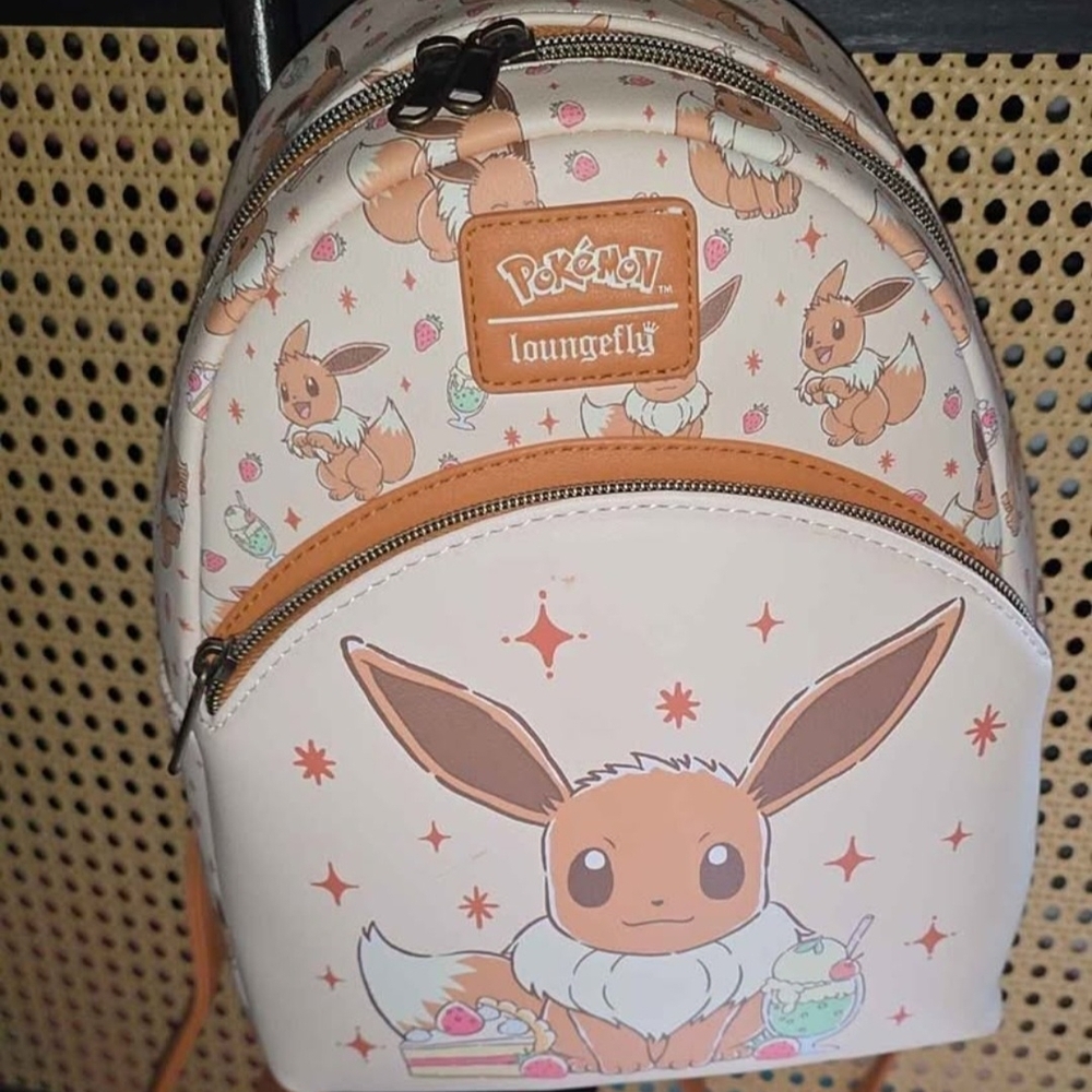 Loungefly Pokémon Eevee Kids Backpack - Cream and Tan